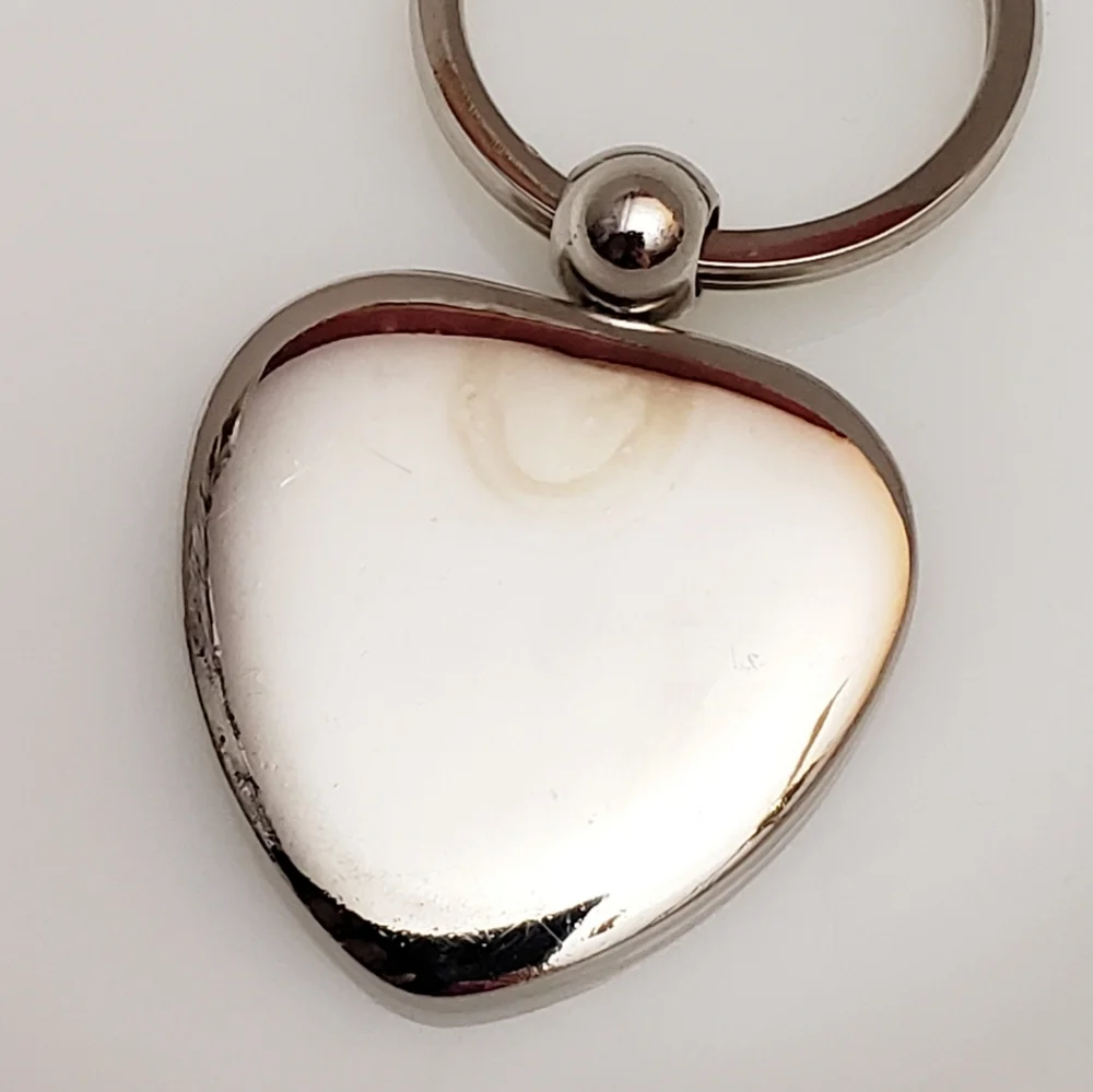 Worlds Greatest Mom Silver Heart Keychain